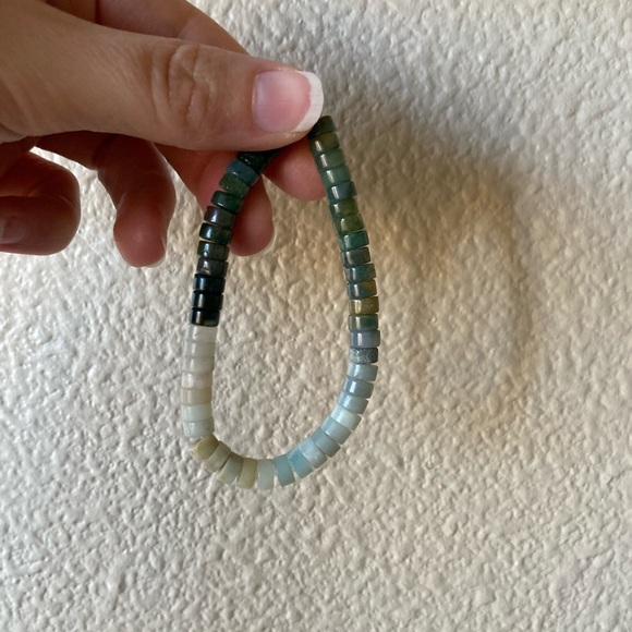 Handmade Jasper and Amazonite Heishi Bracelet - Picture 6 of 11